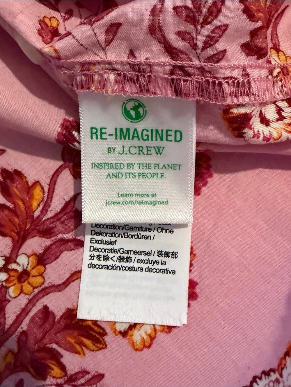 J Crew Pink Floral Puff Sleeve Blouse Size Small